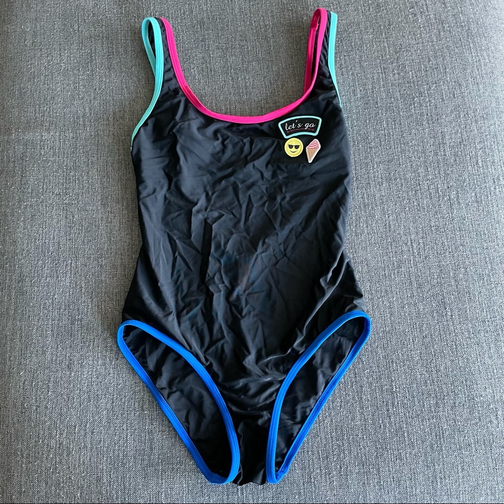 Design Lab Lord & Taylor Emoji Swimsuit size small